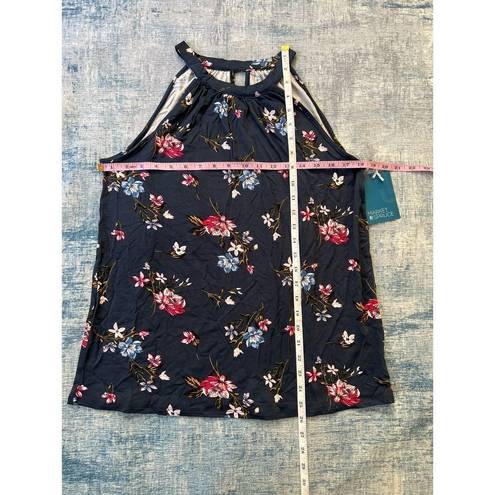 Market & Spruce NWT!  Blue Pink Floral Sleeveless Blouse Medium