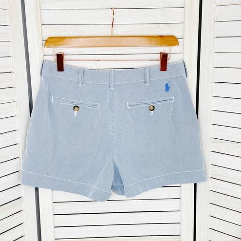 Polo  Ralph Lauren Pinstripe Cotton Chino Shorts Blue White Size 2