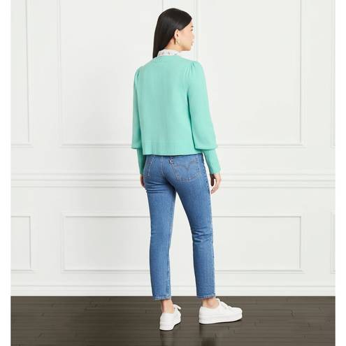 Hill House  The Cropped Silvie Merino Wool Sweater in Ocean Wave Size S