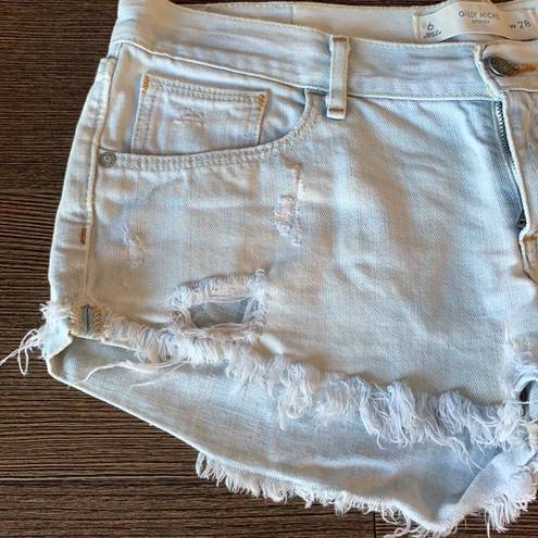 Gilly Hicks Light wash distressed jean shorts