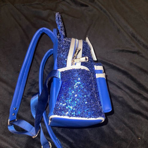 Lounge Fly  Disney Make a wish sequin sparkle sorcerer Mickey Backpack Blue White