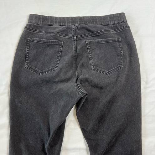 New Direction  14R Tie Bottom Black Pull On Skinny Jeans