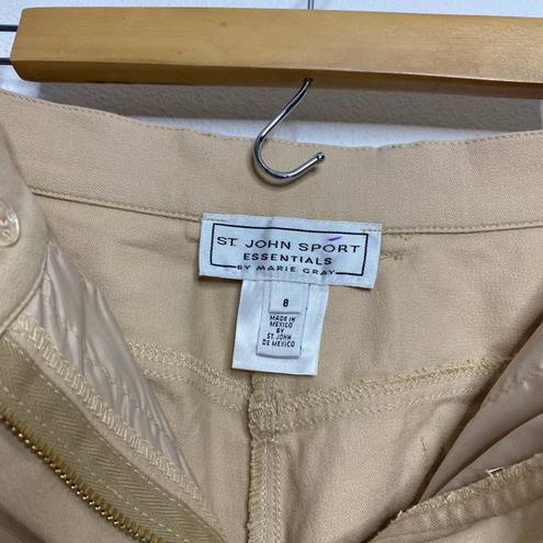 St. John Sport Tan Wide Leg Pants