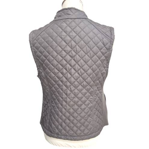 Karen Scott Laura Scott Lightweight Quilted Vest Gray Size Large