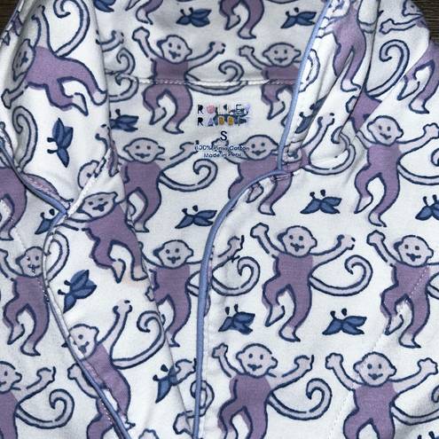 Roller Rabbit  Lavender Purple Monkey Shorts and Short Sleeve Polo Pajama set