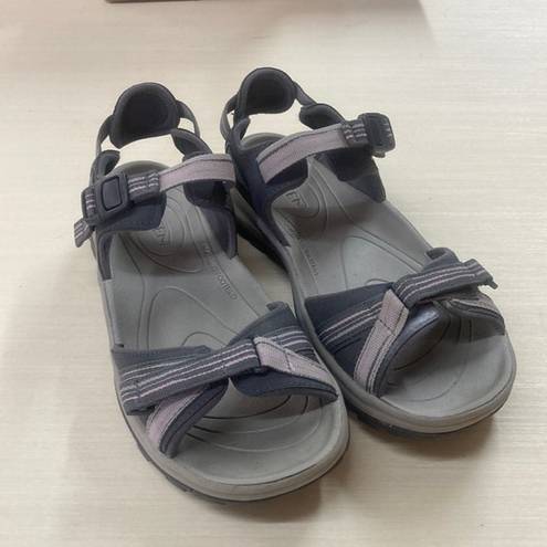 Keen  Terradora II Sandals Womens 8/38.5 Gray Pink Open Toe Strap Outdoor Hiking