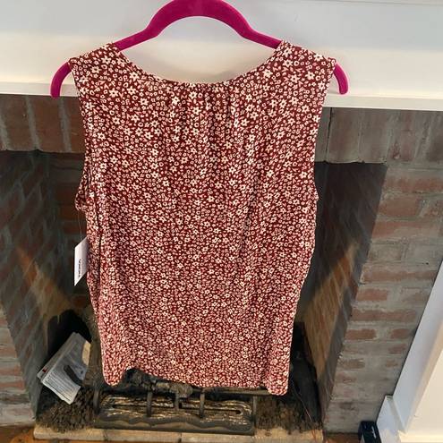 Sonoma NWT  Paisley Floral Red Tank size Medium Brand New