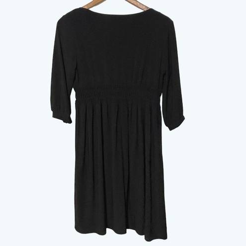 Tiana B  Dress Knee Length Elastic Waist V-Neck 3/4 Sleeve NWT Small