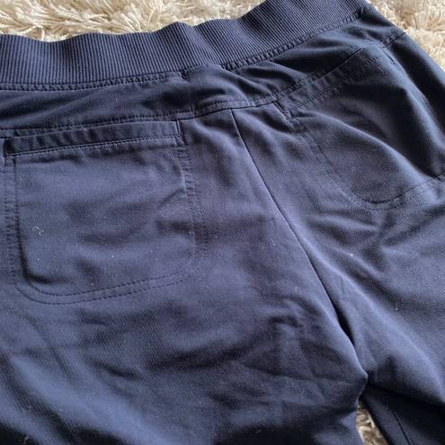 Athleta Y2K Early 2000s Navy Blue  Midtown Trouser Elastic Drawstring Waist Sweatpants Mid-Low Rise