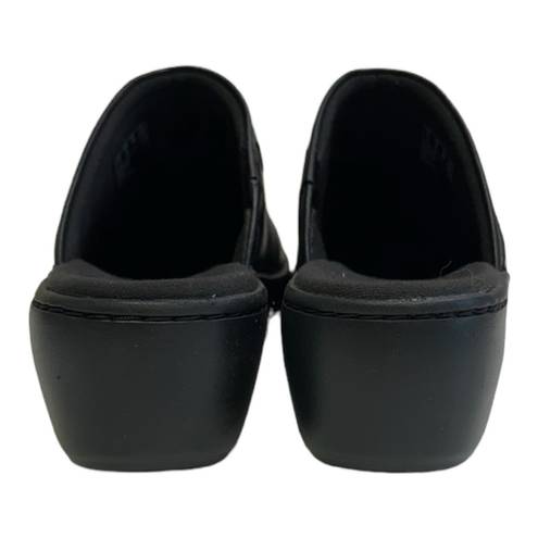 Clarks NWOB Clark Delana Hayden Black Leather Mule Clogs Size 6