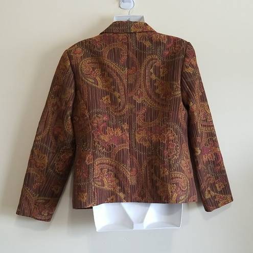 Chadwick's 𝅺 Brown Floral Blazer Sz 10P