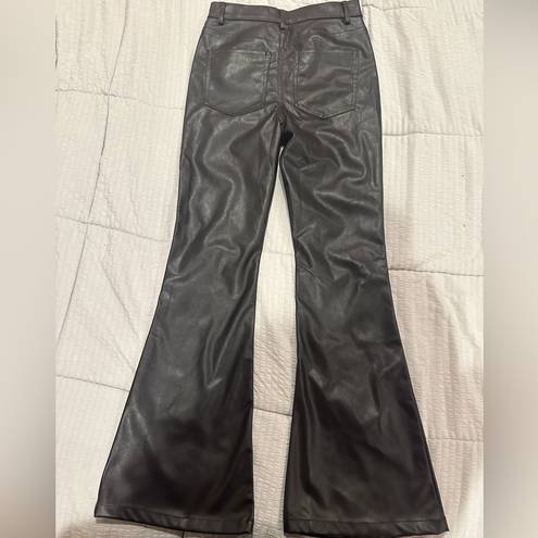 Pull & Bear Faux Leather Flared Pants