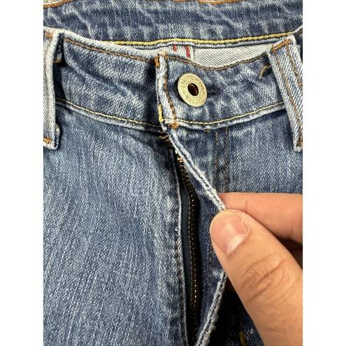 Polo  Ralph Lauren Jeans Women 30" Tall Flared Blue Denim Zip Fly Mid Rise Pocket