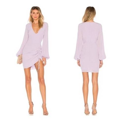 L'Academie  Pearl Ruched Dress in Lilac Size S