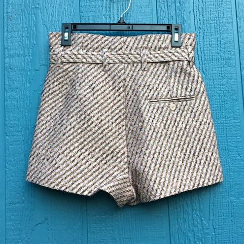 3.1 Phillip Lim 3.1 Philip Lim Blush Belted Tweed Paper-bag Shorts Women’s Size 0 NWT