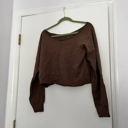 Brandy Melville Cropped Brown Sweater