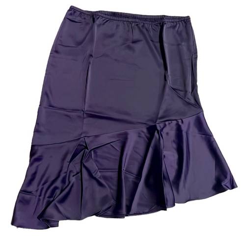 Jason Wu NEW  Matte Satin Tiered Skirt in Purple, Size L New Original Packaging