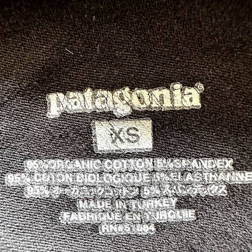 Patagonia  Mini Surplice Dress 3/4 Sleeve V Neck Casual Cotton Black XS