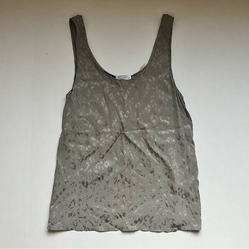 Equipment  Grey Leopard Metallic Print Silk Tank Size Small NWOT