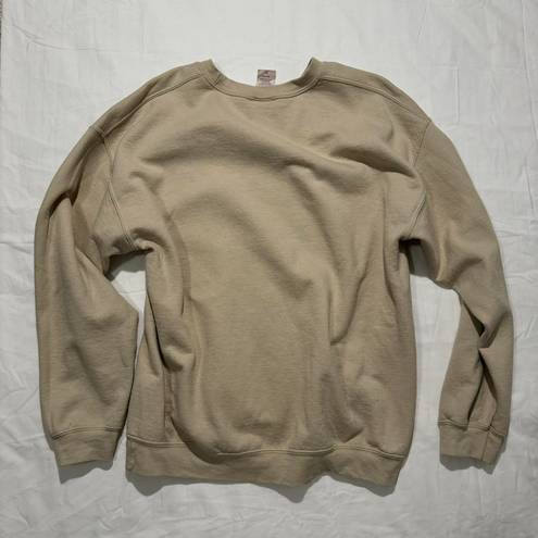 Crewneck Sweatshirt Tan Size M