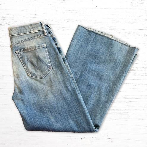 MOTHER Denim  The Roller Crop Snippet Fray in Well Played Size 26