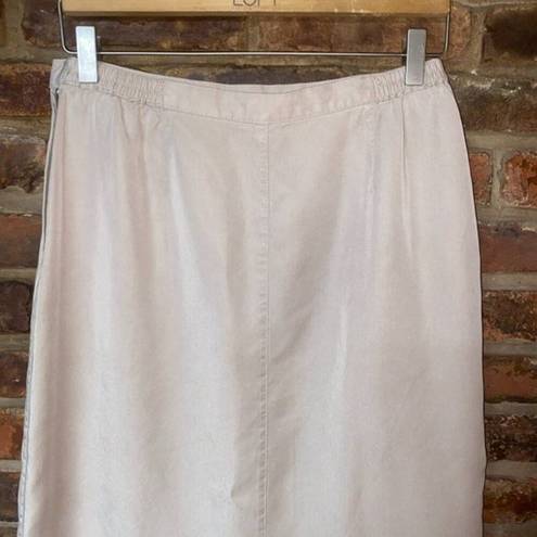 Cherokee  Beige Khaki Straight Pencil Midi Skirt Women's Size 8