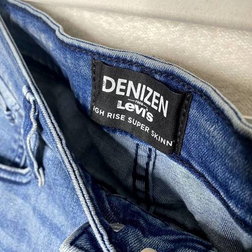 Denizen from Levi's  High Rise Super Skinny Distressed Jeans Blue Size 12 New