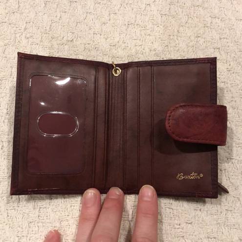 Burton  Red Leather Wallet and ID Card Holder