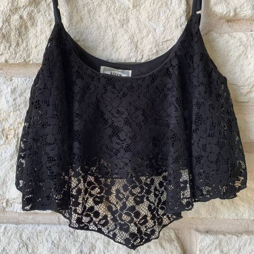 Kirra Pac Sun Black Lace Crop Top