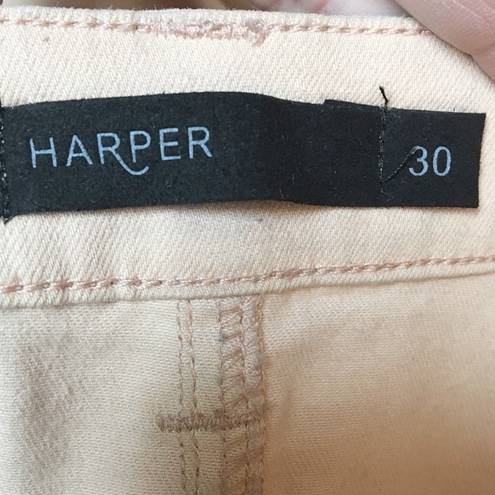 Harper  Mid Rise Zipper Ankle blush pink jeans 30