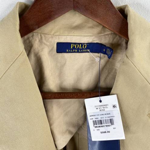 Polo  Ralph Lauren Khaki Mckenzie Twill Blazer Sports Jacket Size 6