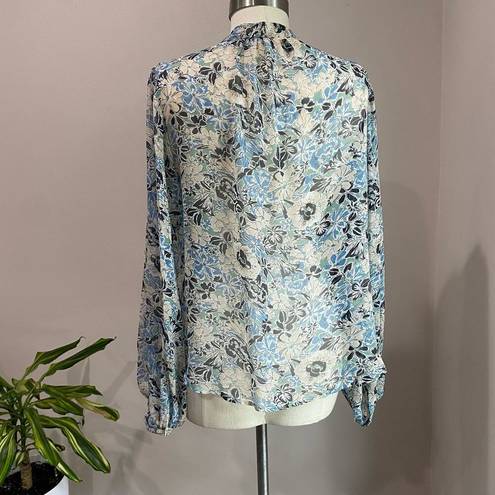 Veronica Beard  Ashlynn Blouse in Floral Multi Blue