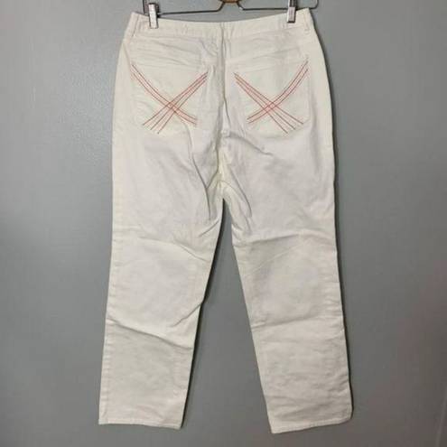 Talbots  White Straight Leg Jeans Sz 10‎