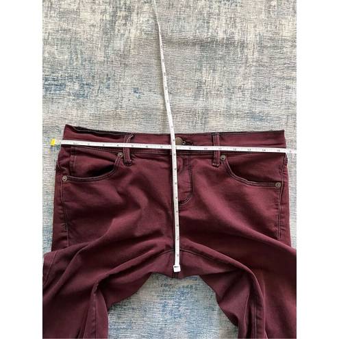 Free People  Burgundy Cropped Skinny Ankle Jeans Size W 28