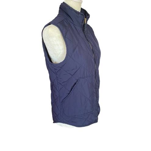 Krass&co G.H.Bass & . dark blue women's XS sleeveless puffer collared zip up vest