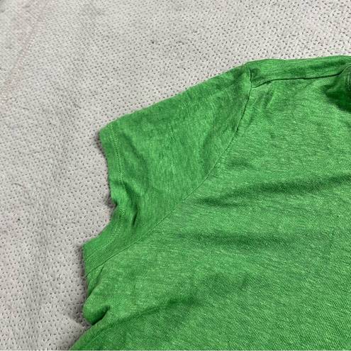 J.Jill  Love Linen Green Short Sleeve Crewneck 100% Linen T-Shirt XLarge EUC