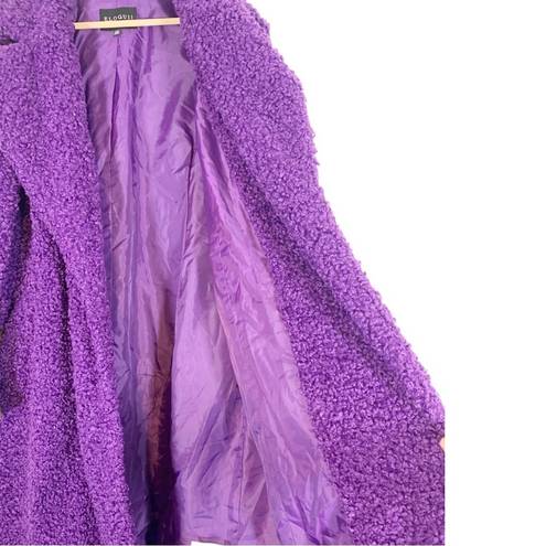 Eloquii  Bouncle Sherpa Teddy Coat Size 18/20 NWT Purple