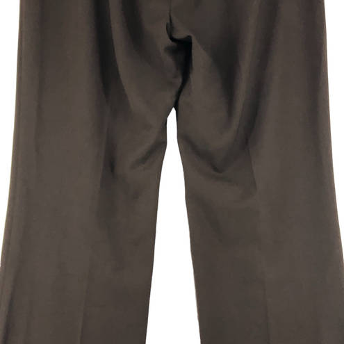 Lafayette 148  Womens Size 8 Dress Pants Brown Flare Leg Wool Stretch TINY FLAW