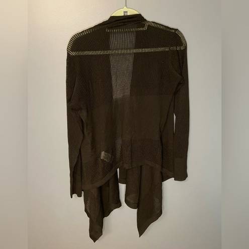 DKNY  silk and cashmere open front waterfall cardigan sweater size M/L