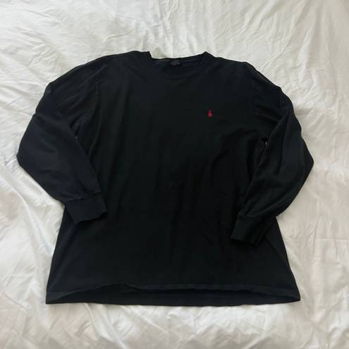 Polo by Ralph Lauren long sleeve top Size medium Condition: great Color: black Details : - Red logo on front side