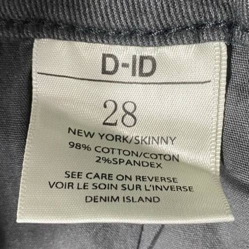 Black Diamond D-ID  Pattern Stitched New York Skinny Jeans Size 28