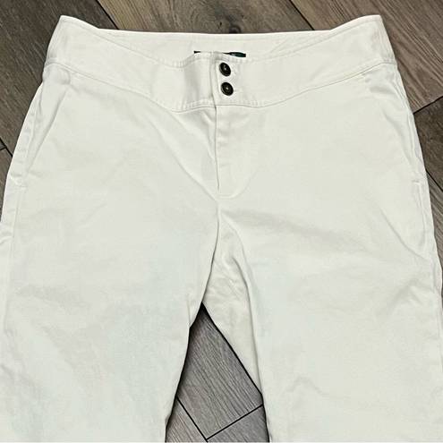 Ralph Lauren lauren  Ivory Low Rise Straight Leg Cropped Womens Chino Golf Pant 4