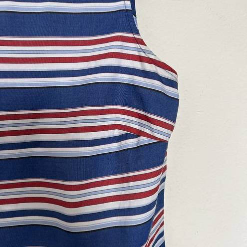 Tommy Hilfiger  Peplum Top SMALL red Blue nautical Striped Sleeveless