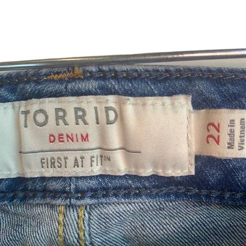 Torrid  Women's First At Fit Blue Bootcut Denim Jeans Size 22