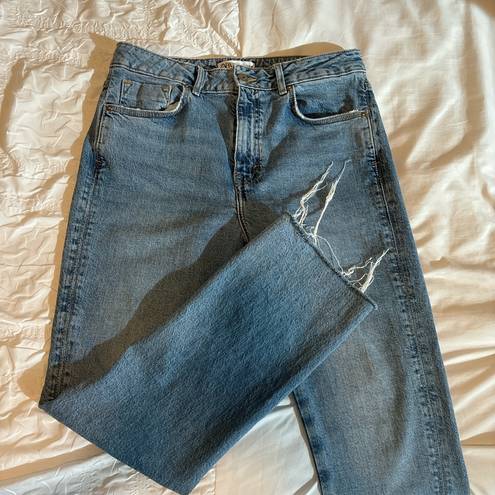 ZARA straight leg blue jeans