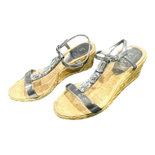 Ralph Lauren Lauren  Corala Espadrille Rhinestone Wedge Sandals Size 7