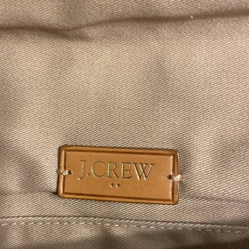 J.Crew  100% Leather Purse /Clutch tan/ brown color excellent condition