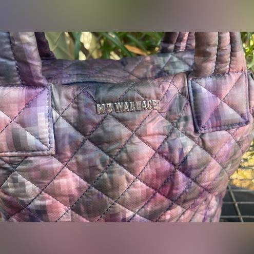 MZ Wallace  MEDIUM SUTTON QUILTED HANDBAG PURPLE PIXEL