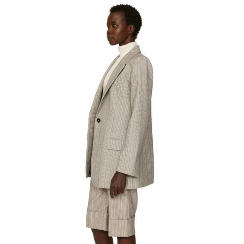 Krass&co  Striped Oversized Blazer in Gray Large Womens Jacket