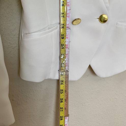 Mango  white blazer gold buttons size XXS